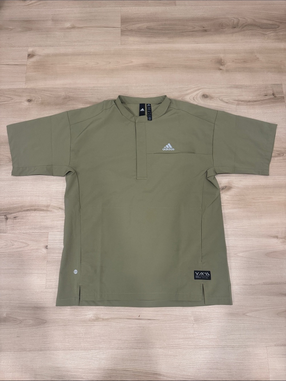 Adidas Men's Medium Olive Green Short Sleeve Performance Polo Tee